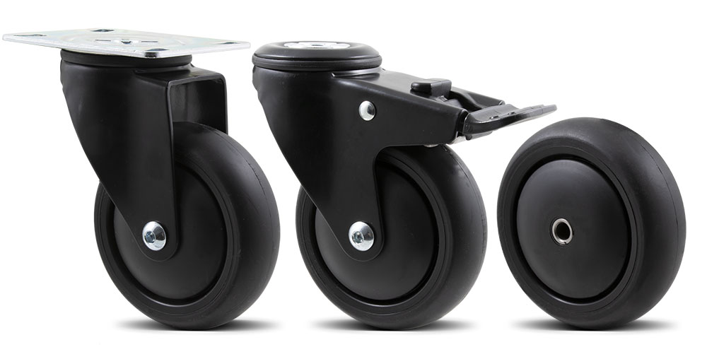 Decorative Midnight Black M Series castors