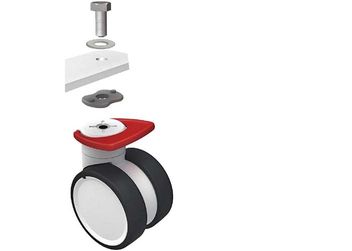 Washer mount (for bolt hole) for castors