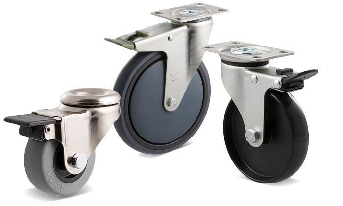 Light to medium duty Fallshaw castors