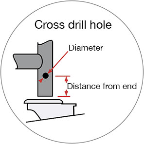 Cross drill hole diagram