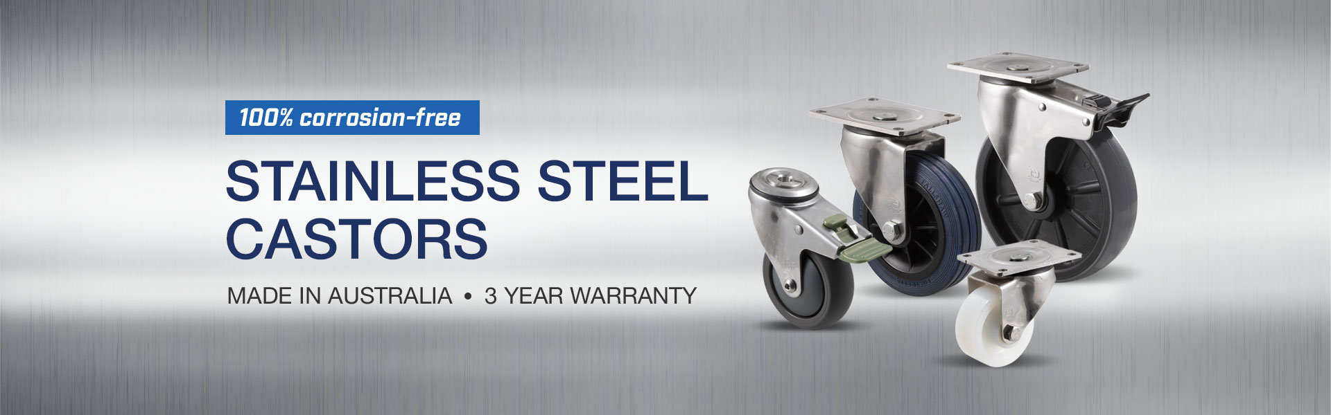 Stainless steel castors - Australian-made