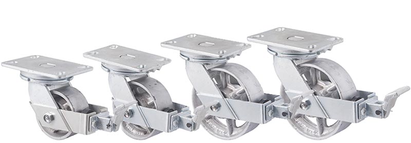 X series forks: Plate with swivel and wheel brake