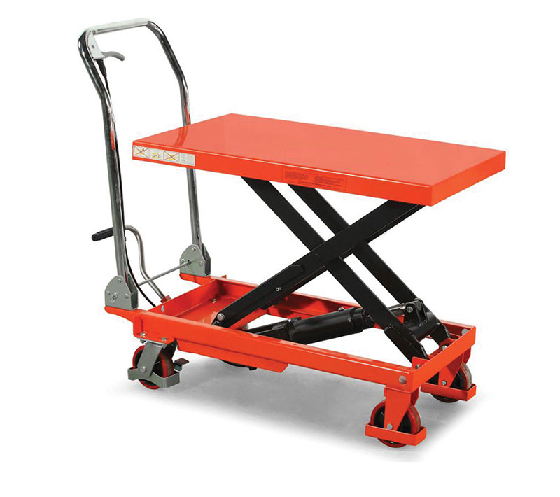 Scissor lifts and pallet positioners