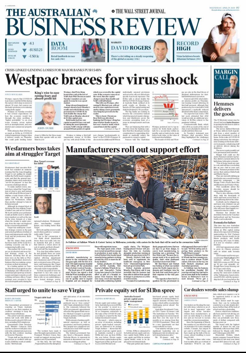 The Australian newspaper article The Australian newspaper article