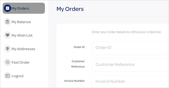 My orders My orders