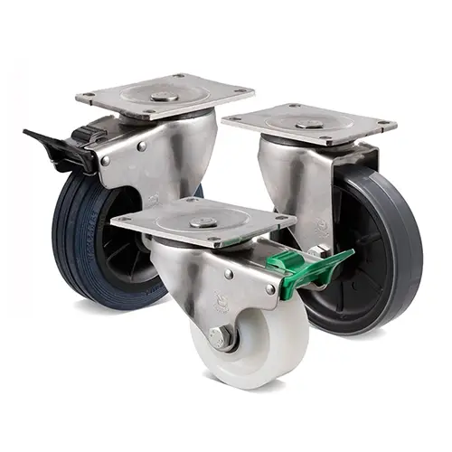 Stainless steel castors 85-500 kg