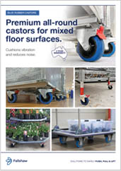 Blue rubber castors brochure